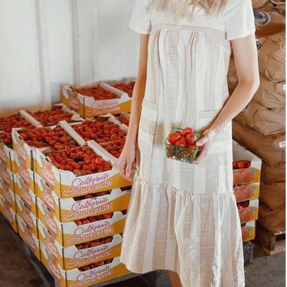 NEW ANTHROPOLOGIE Tonal Striped Dress - Picture 4 of 8